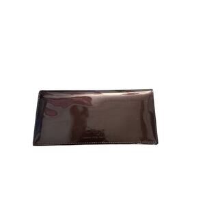 Beijo Patent Leather Shiny Purple Magnetic Close Fold Wallet Women